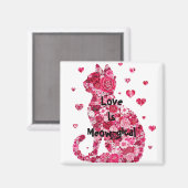 Kat van Rozen Magneet (Voorkant / Achterkant)