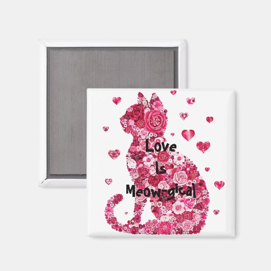 Kat van Rozen Magneet (Voorkant / Achterkant)