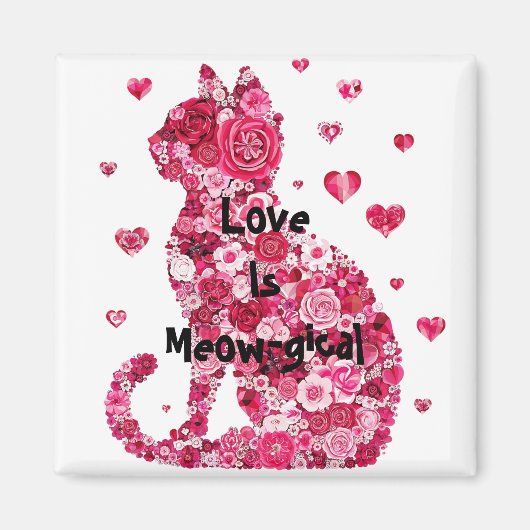 Kat van Rozen Magneet (Voorkant)