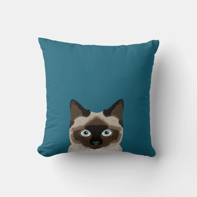 Kat van Siamese - Kat van Cute pillow voor kattend Kussen (Voorkant)
