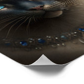 Kat van Siamese met een juwelen kuit en Ketting Poster (Hoek)