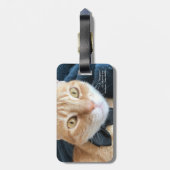 Kat van stropdas bagagelabel (Achterkant verticaal)