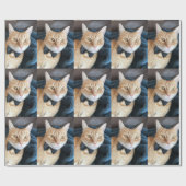 Kat van stropdas cadeaupapier (Vlak)