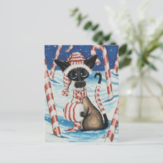 Kat van suikerriet briefkaart (Staand voorkant)