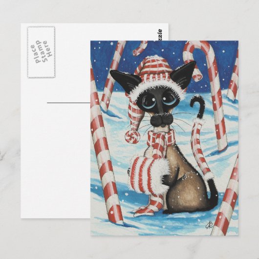 Kat van suikerriet briefkaart (Voorkant / Achterkant)