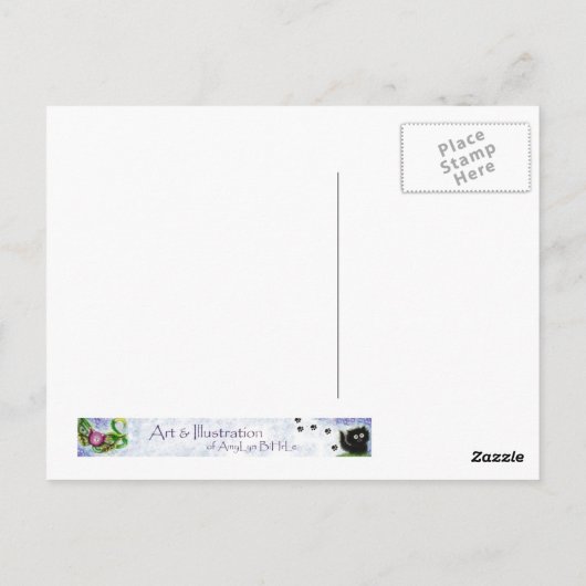 Kat van suikerriet briefkaart (Achterkant)