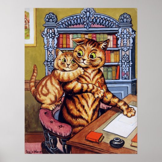 Kat van vader (papa), Louis Wain Poster (Voorkant)