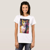 Kat van vele kleuren t-shirt (Voorkant volledig)