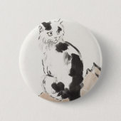 Kat (van Xu Beihong) Ronde Button 5,7 Cm (Voorkant)