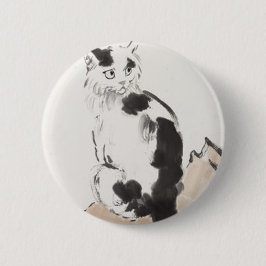 Kat (van Xu Beihong) Ronde Button 5,7 Cm