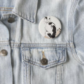 Kat (van Xu Beihong) Ronde Button 5,7 Cm (In situ)