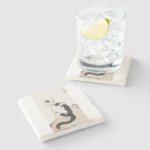 Kat (van Xu Beihong) Stenen Onderzetter (Zijkant)