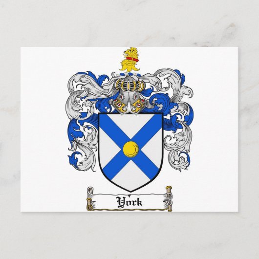 Kat van York over wapens / New York Family Crest Briefkaart (Voorkant)