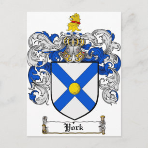 Kat van York over wapens / New York Family Crest Briefkaart