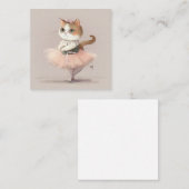 Kat van zoete ballerina notitiekaartje (Voorkant / Achterkant)