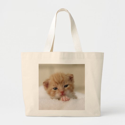 Kat van zoete puppy grote tote bag (Voorkant)