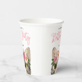 Kat van zoete Waterverf Birthday Party Papieren Bekers (Rechts)