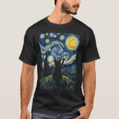 Kat Vangogh Sterrennacht T-shirt (Voorkant)