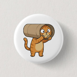 Kat vast in knop van toiletpapierrol ronde button 3,2 cm