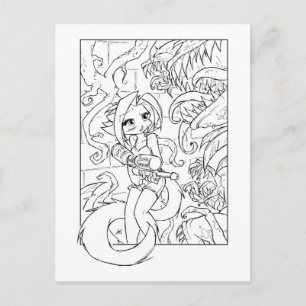 Kat Venus Flytraps Briefkaart