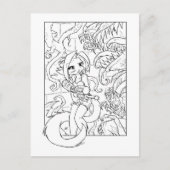 Kat Venus Flytraps Briefkaart (Voorkant)