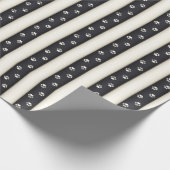 Kat Verf Drukt Zwart-Antiek witte netjes Cadeaupapier (Hoek)