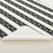 Kat Verf Drukt Zwart-Antiek witte netjes Sherpa Deken (3/4)