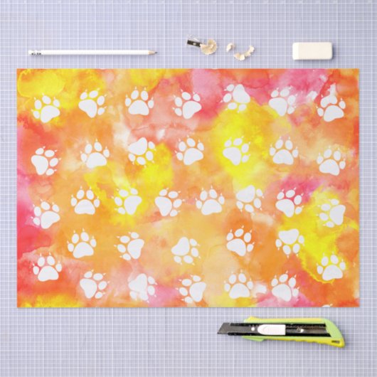 Kat verfprinters tissuepapier (Craft)