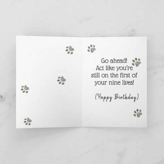 Kat verjaardag 9 levens kaart (Binnen)