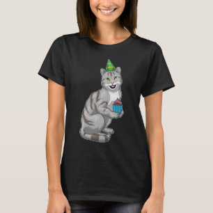 Kat Verjaardag Cupcake T-shirt