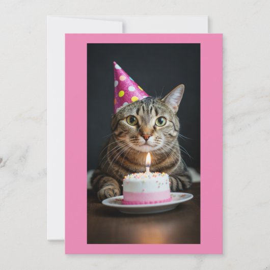 kat verjaardag kaart (Voorkant)