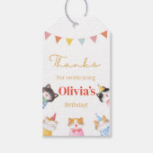 Kat verjaardagscadeau label, Ben je kitten me Cadeaulabel (Voorkant)