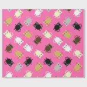 kat verjaardagsfeestje cadeaupapier (Vlak)