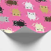 kat verjaardagsfeestje cadeaupapier (Hoek)