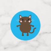 kat verjaardagsfeestje confetti (Kleine voorkant)