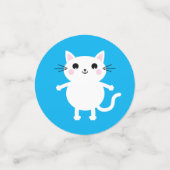 kat verjaardagsfeestje confetti (Kleine voorkant)