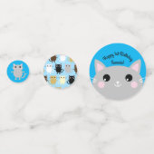 kat verjaardagsfeestje confetti (Voorkanten)