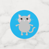 kat verjaardagsfeestje confetti (Kleine voorkant)