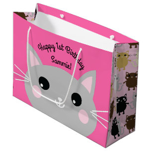 kat verjaardagsfeestje groot cadeauzakje