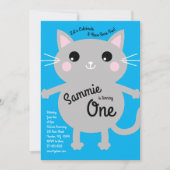 kat verjaardagsfeestje kaart (Voorkant)