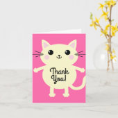 kat verjaardagsfeestje kaart (Gele Bloem)