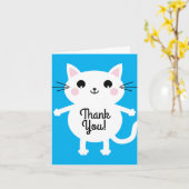 kat verjaardagsfeestje kaart (Gele Bloem)