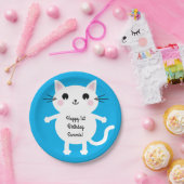 kat verjaardagsfeestje papieren bordje (Feest)