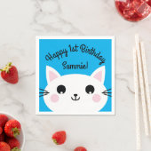 kat verjaardagsfeestje servet (Insitu)