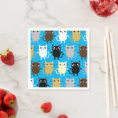 kat verjaardagsfeestje servet (Insitu)