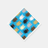 kat verjaardagsfeestje servet (Hoek)