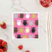 kat verjaardagsfeestje servet (Insitu)