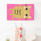 kat verjaardagsfeestje spandoek (Insitu)