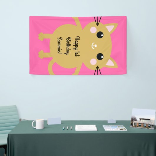 kat verjaardagsfeestje spandoek (Beurs)