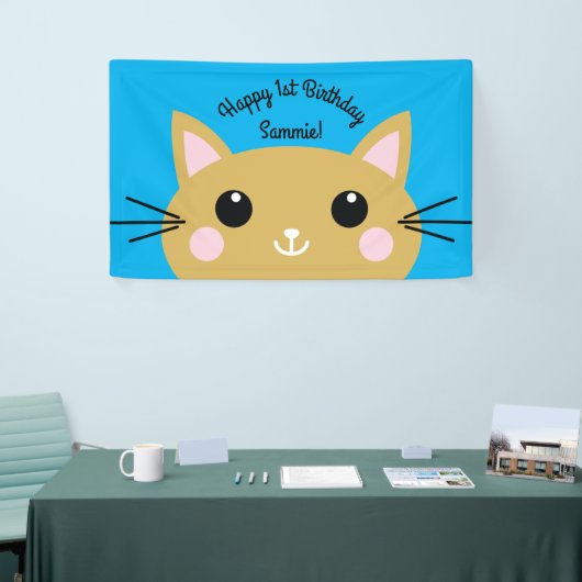 kat verjaardagsfeestje spandoek (Beurs)